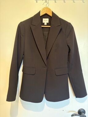 Nine West Black Tailored Women’s Blazer with Single Button Closure Size 2